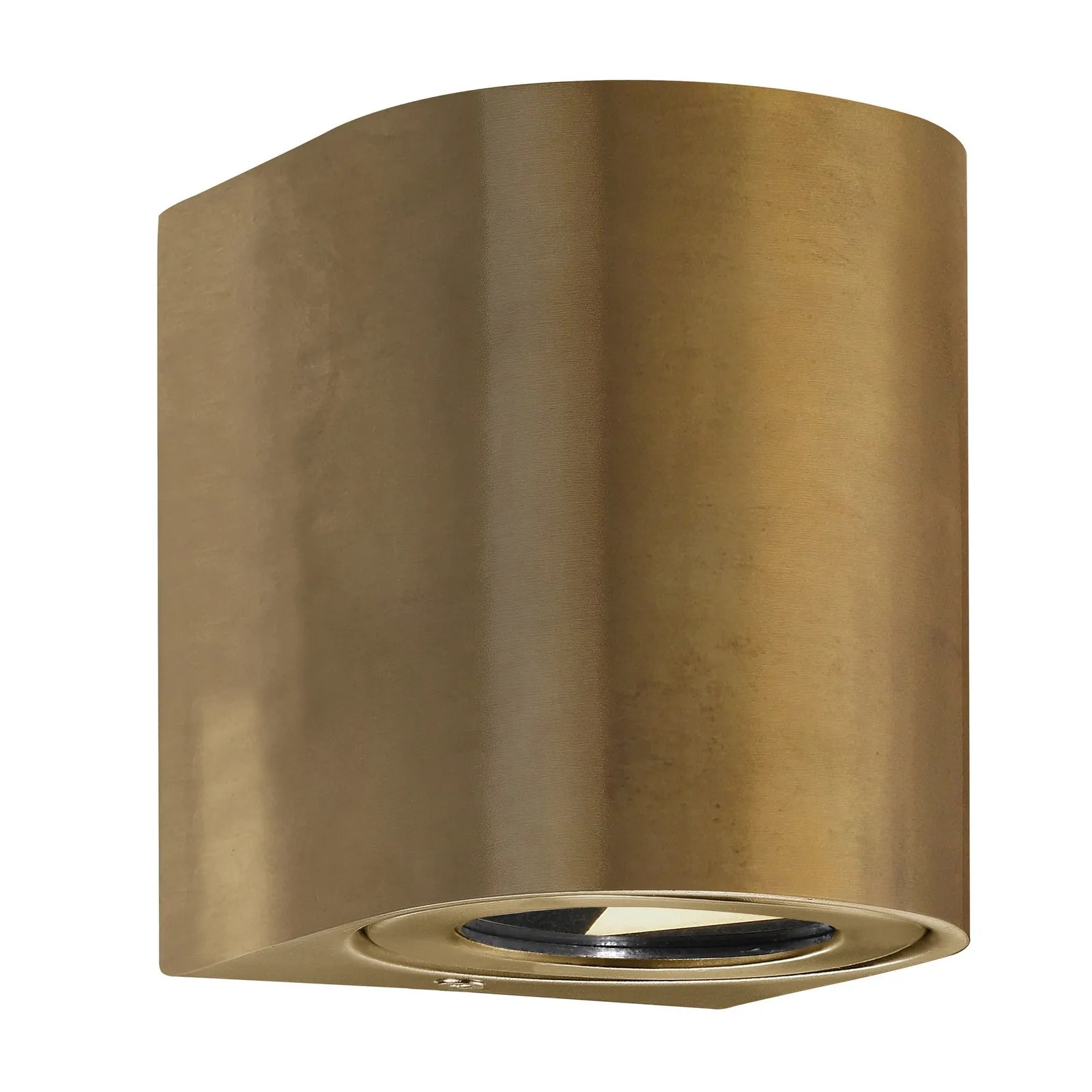 Nordlux Canto Outdoor Wall Light Brass Brass Garden LED IP44 3000k Mains in Gold