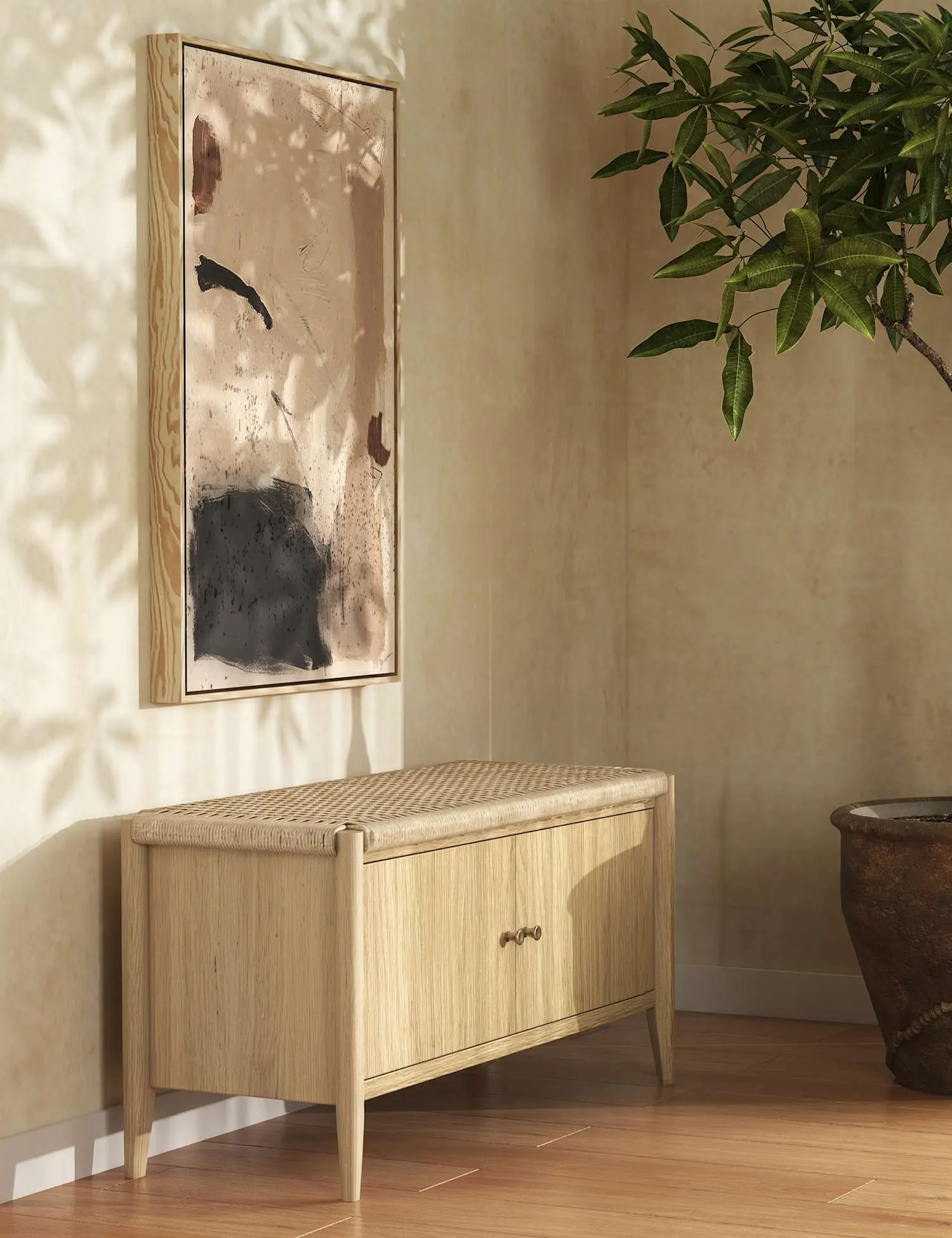 Corndell Sicily Hallway Bench Natural