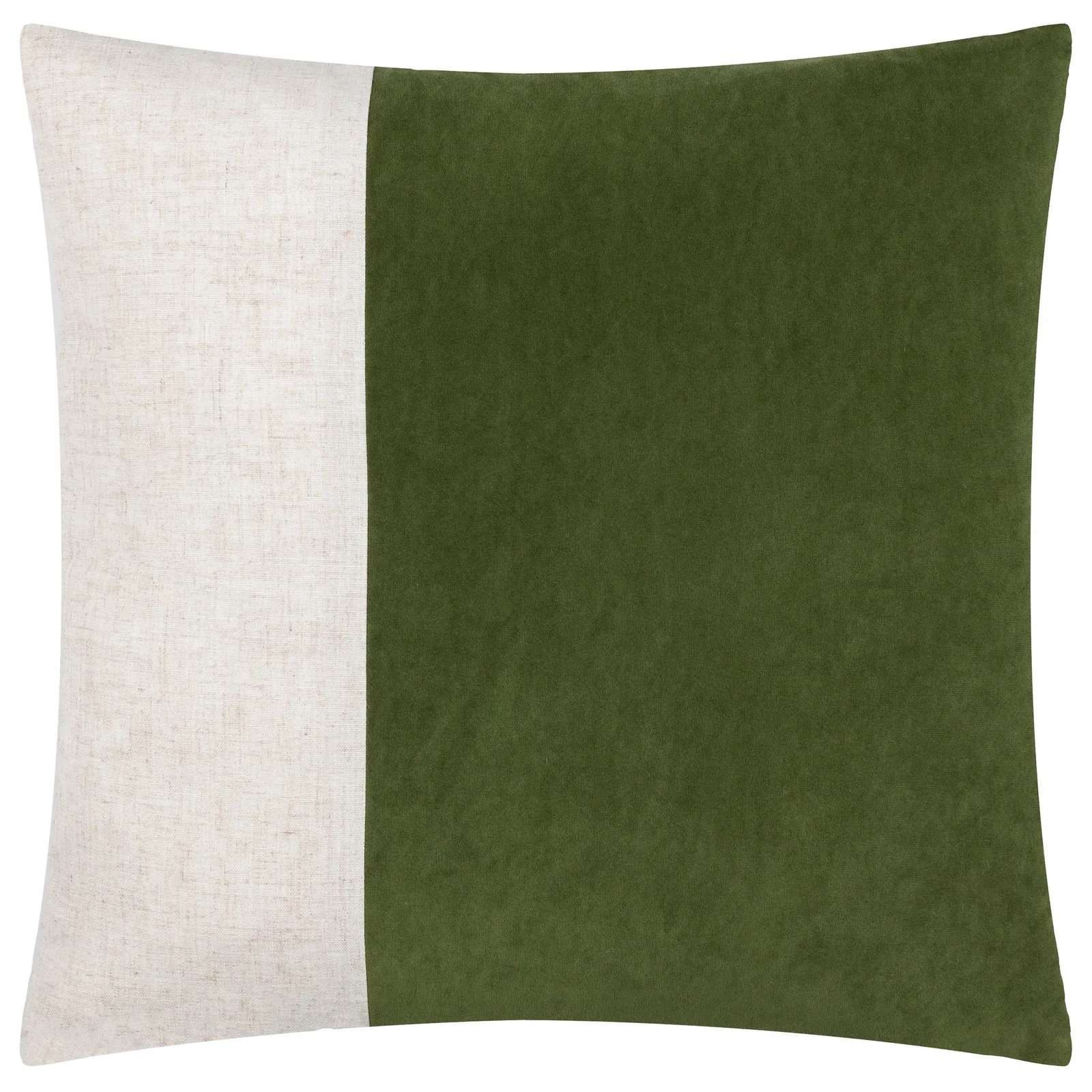 Yard Morden Soft-Washed Velvet Cushion in Dark Olive 2