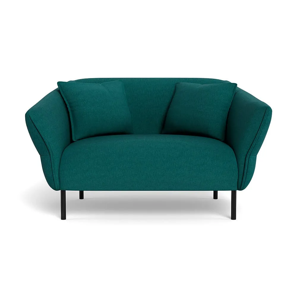 Heal's Alto Loveseat Brushed Cotton Pine Black Feet 1