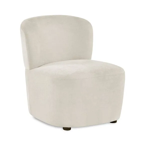Lunetta Chenille Armless Accent Chair 6