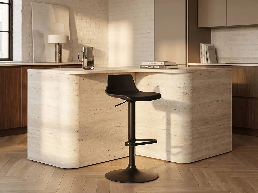 Vente-unique Polypropylene Bar Stool - Black - CALAS