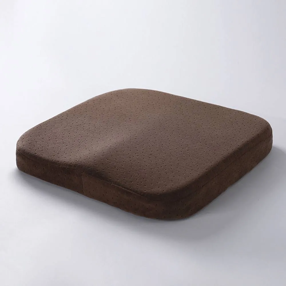 Obasyhig Square Slow Rebound Memory Foam Cushion in Brown