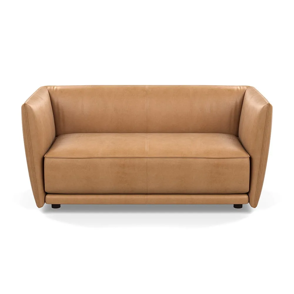 Heal's Valley 2 Seater Sofa Daino Parchment Walnut Stain Feet 1