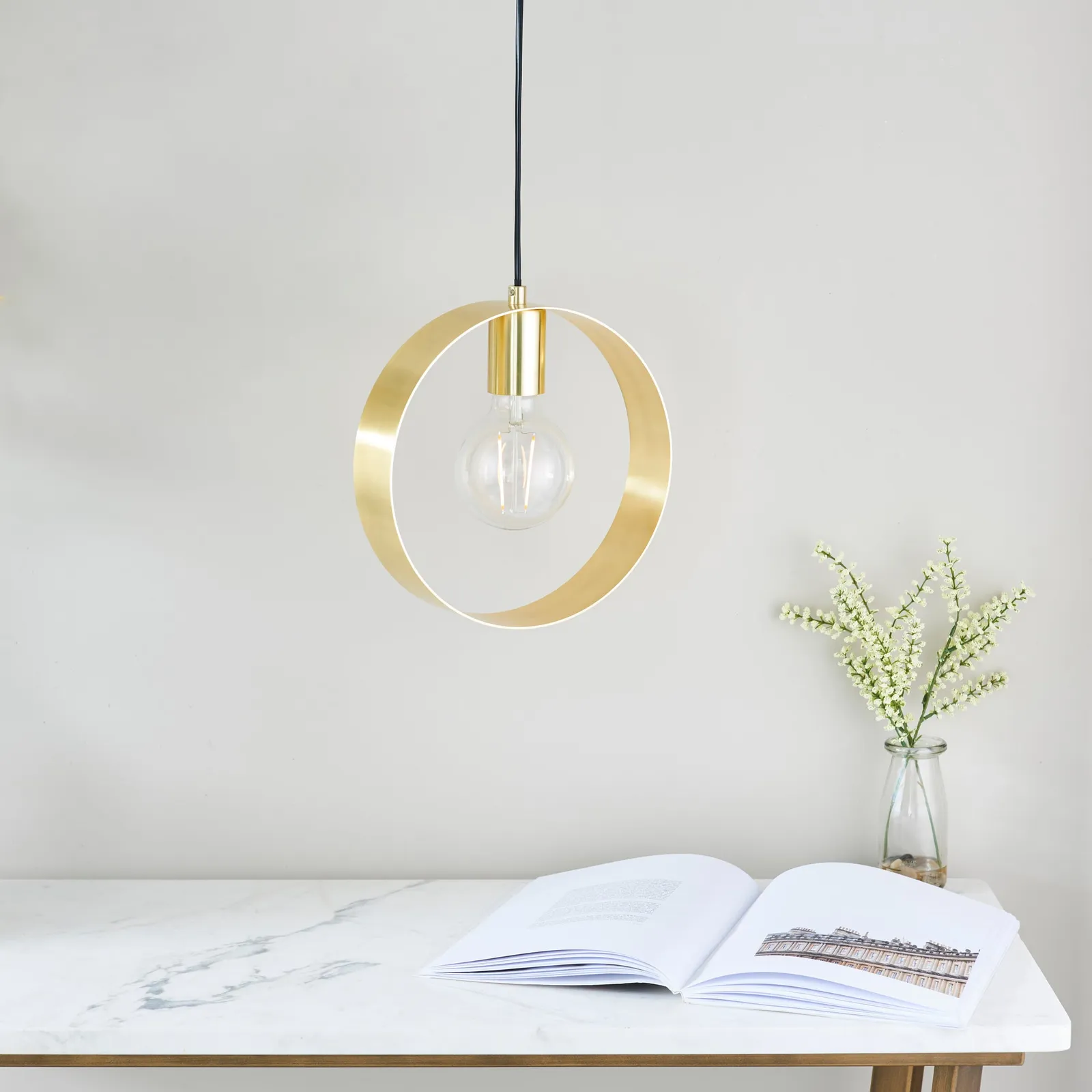 Vogue Circ Pendant Fitting Brass