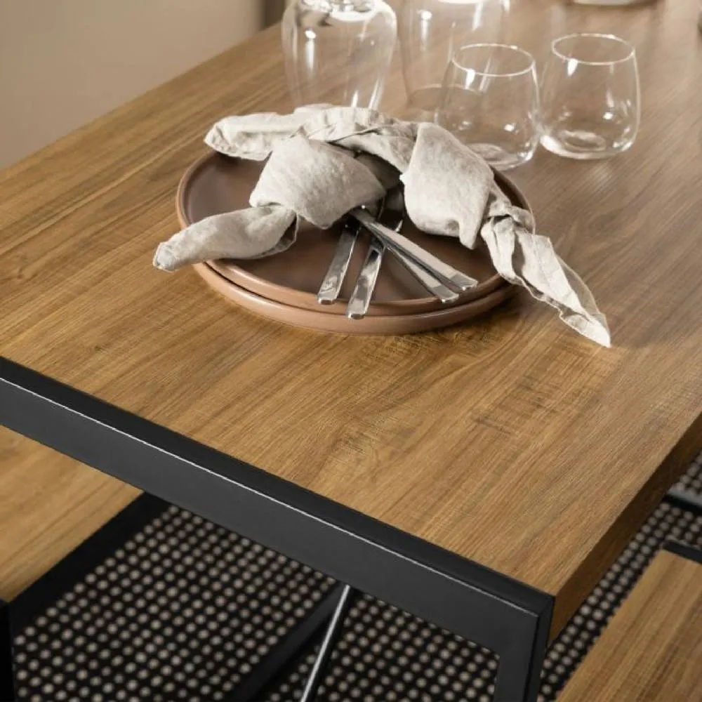 netfurniture Richmond Bar Table Set in Black & Oak 6