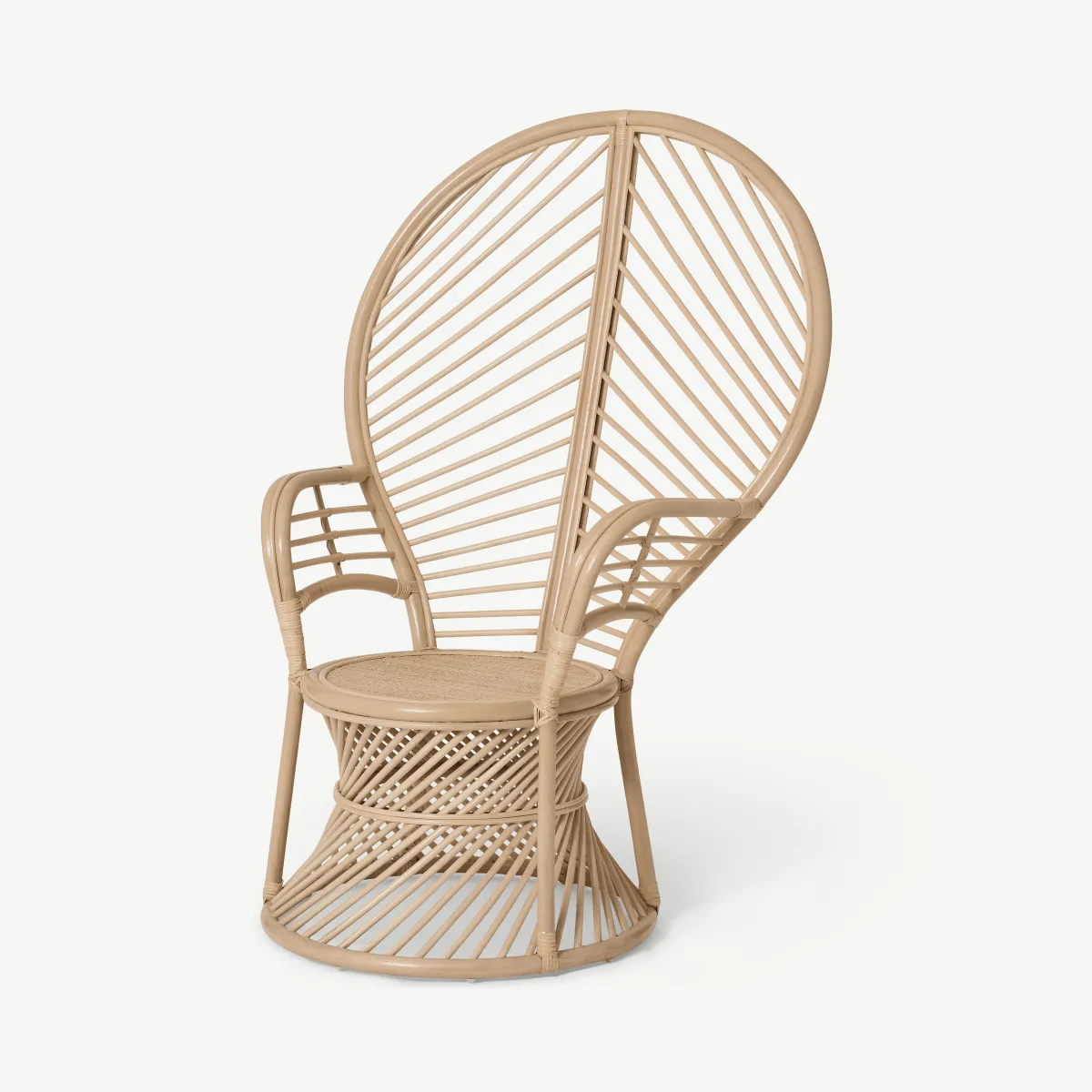 Elka Peacock Armchair, Cane