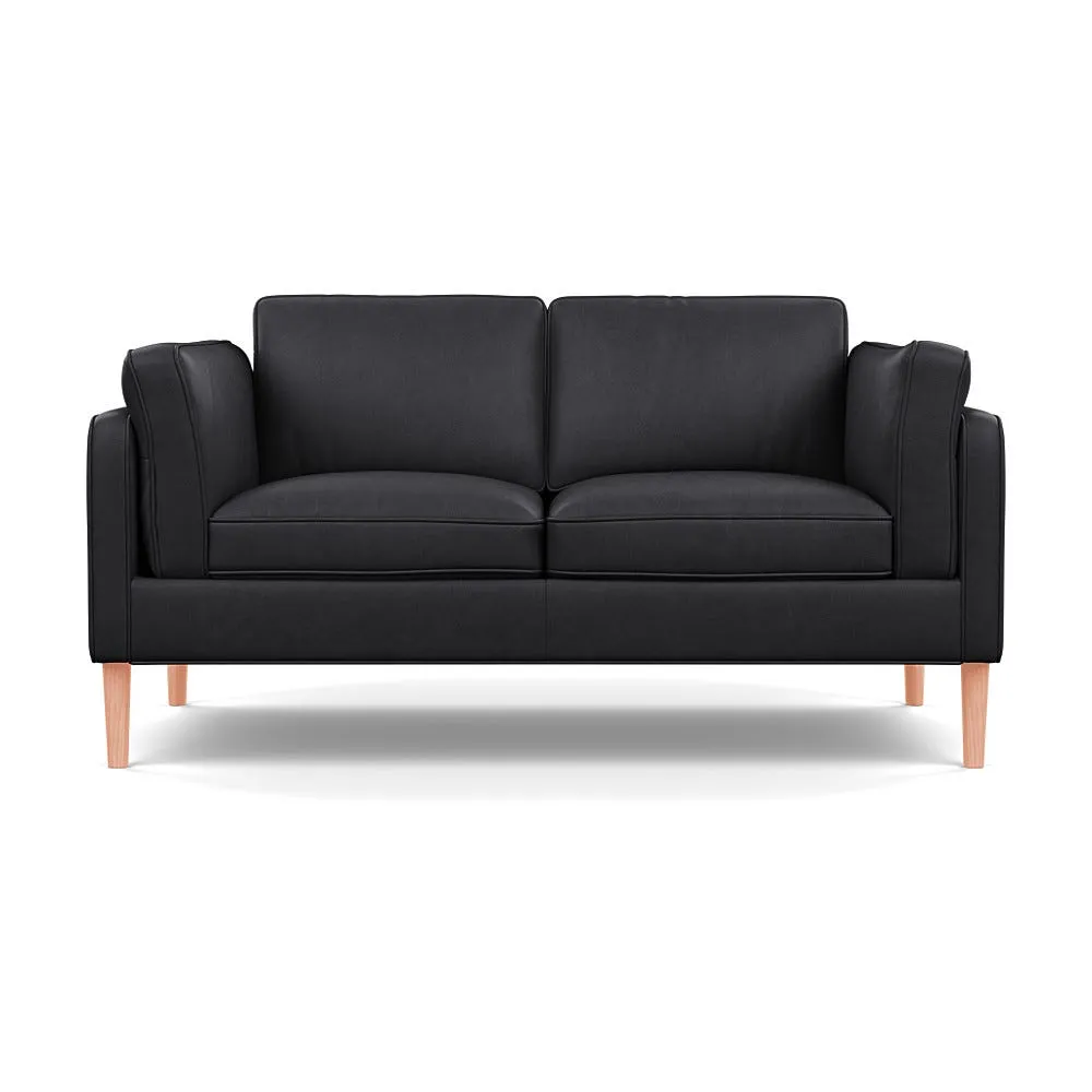 Heal's Sonno 2 Str Sofa Linea Leather Black 622 Natural Feet 1