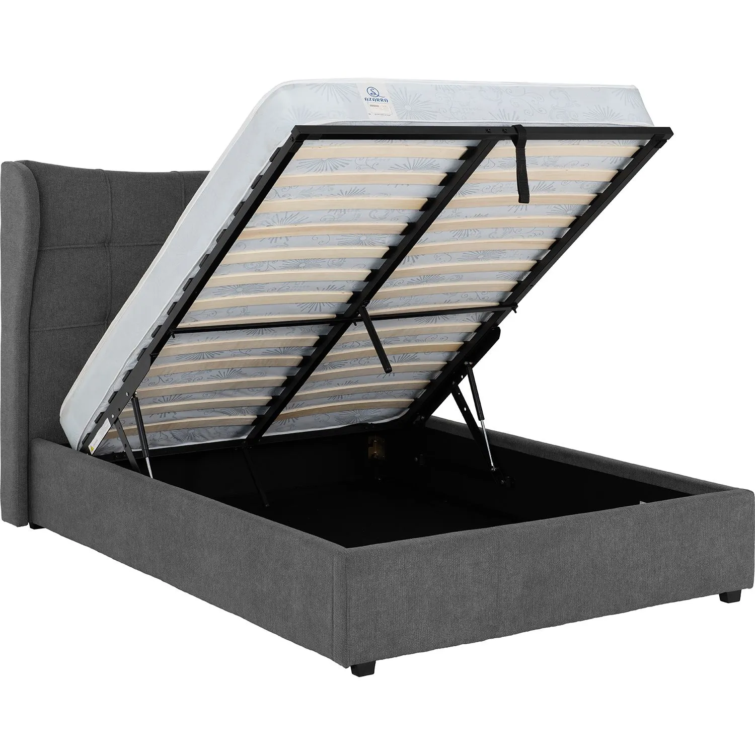 Seconique Verona 4'6" (Double) Ottoman Bed in Grey 6