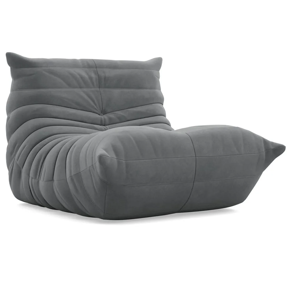 Ligne Roset Togo Fireside Alcantara Steel Grey