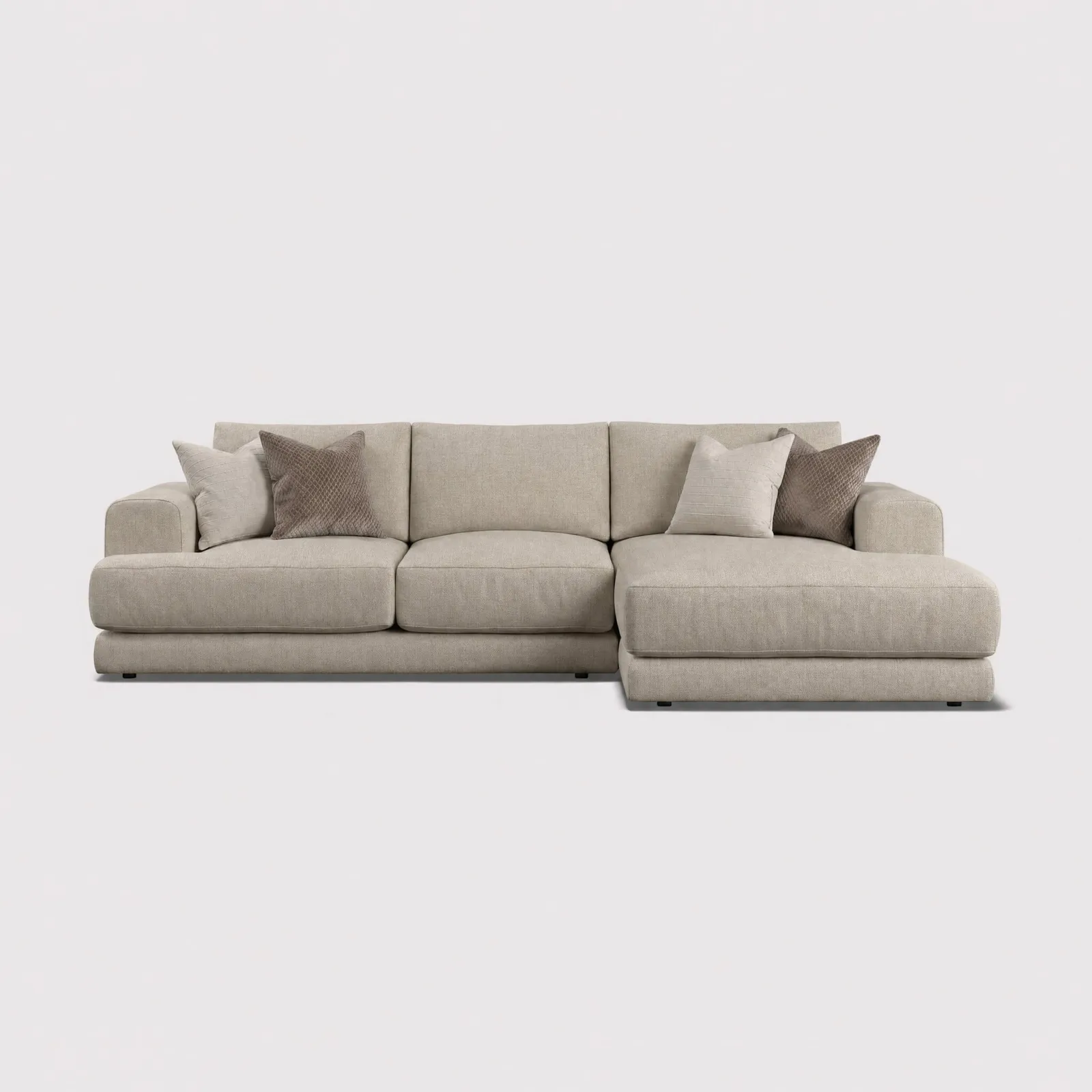 Lomax Medium Chaise Sofa Rhf, Brown | Barker & Stonehouse 1