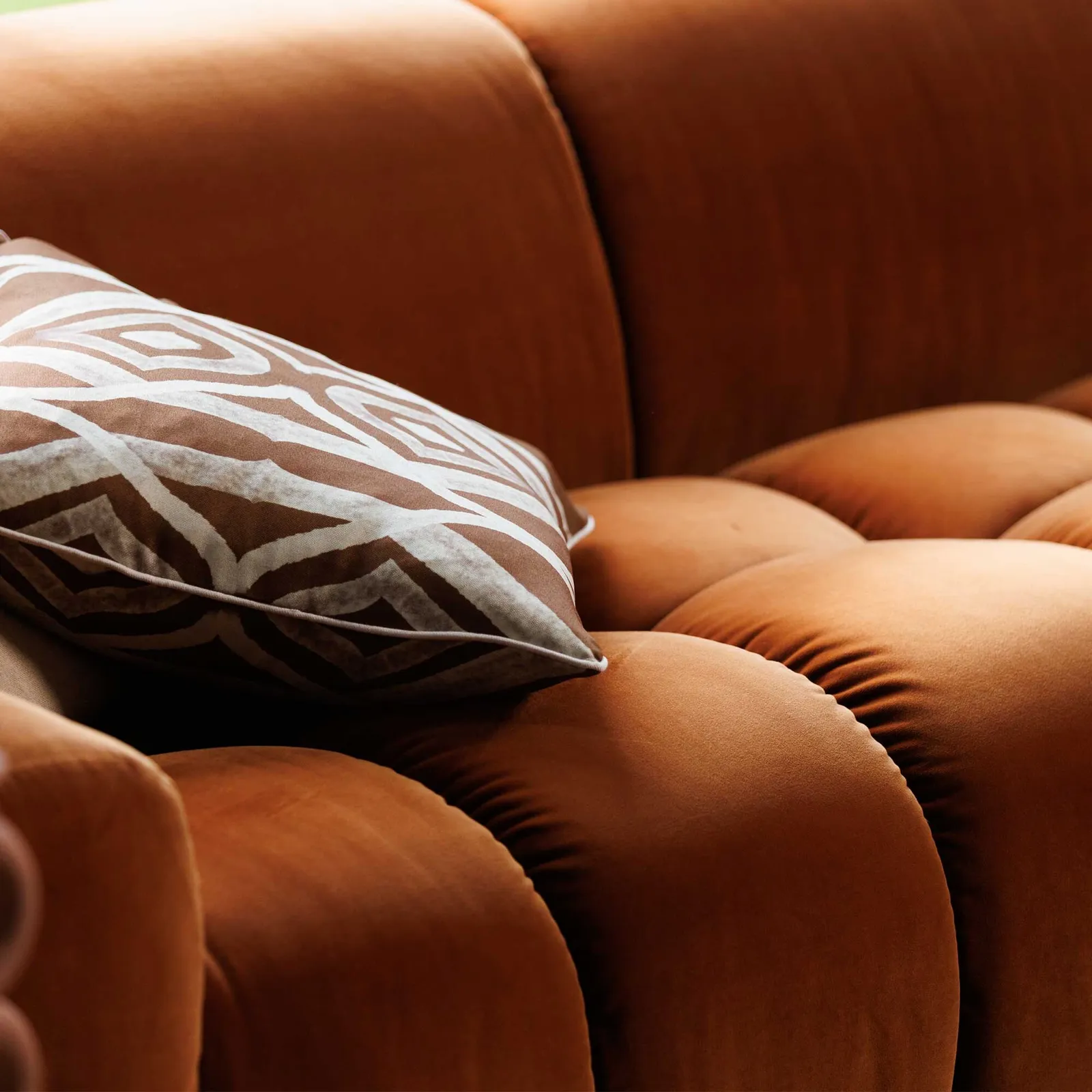 Lavinia 2.5 Seater Sofa, Orange Fabric | Barker & Stonehouse 5