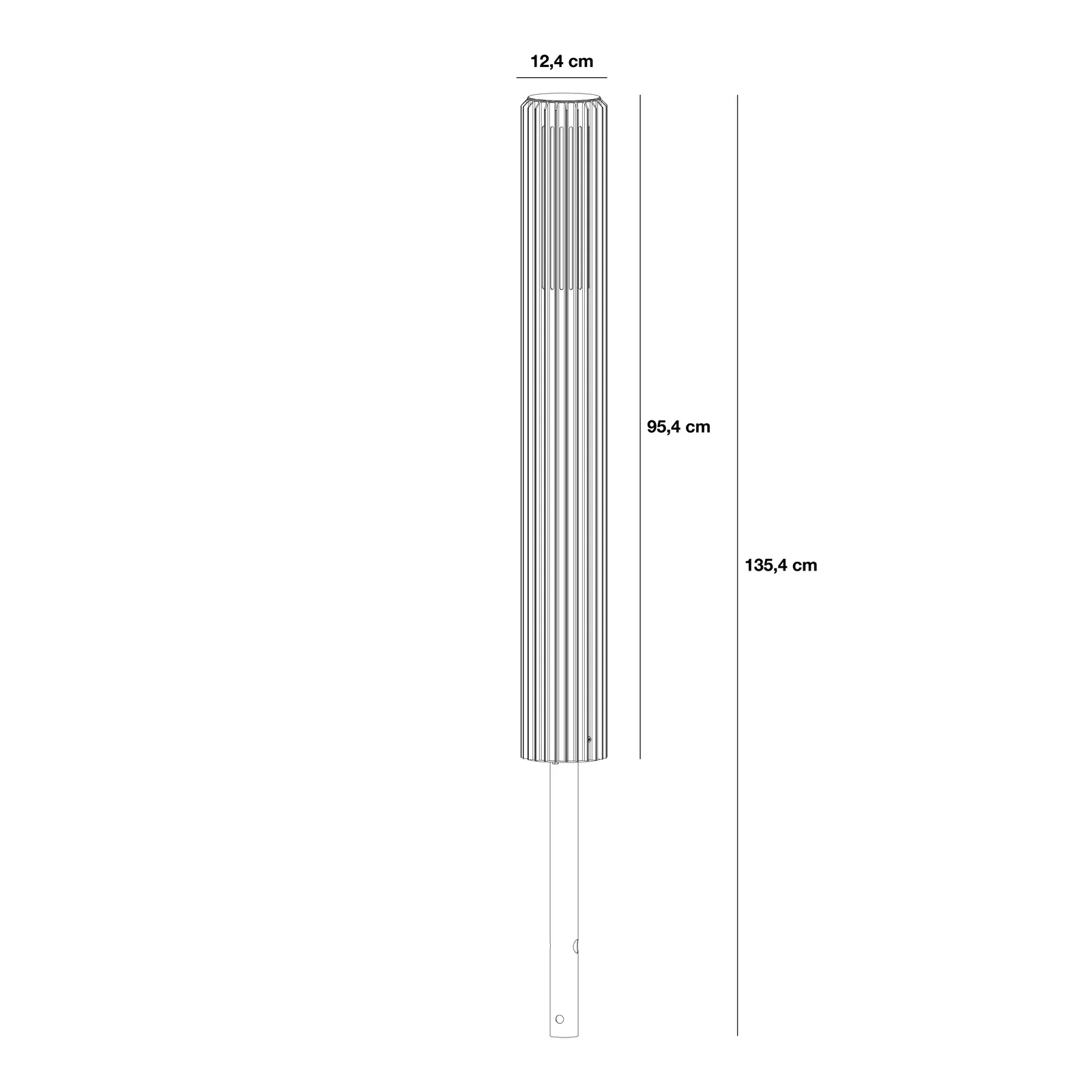 Nordlux Aludra Outdoor Post Light Grey Metal Garden E27 IP44 Mains in Black 5