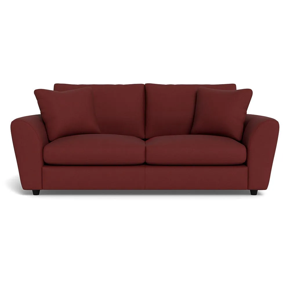 Heal's Snooze 4 Seater Sofa Capelo Linen-Cotton Etruscan Red Black Feet 1