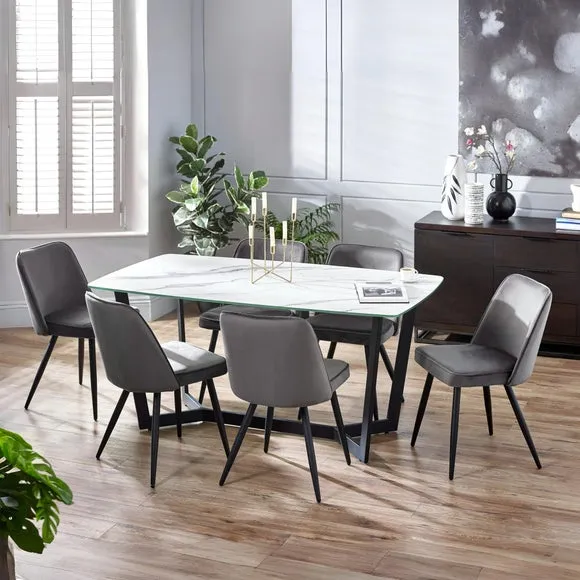 Olympus 6 Seater Dining Table, Marble 6