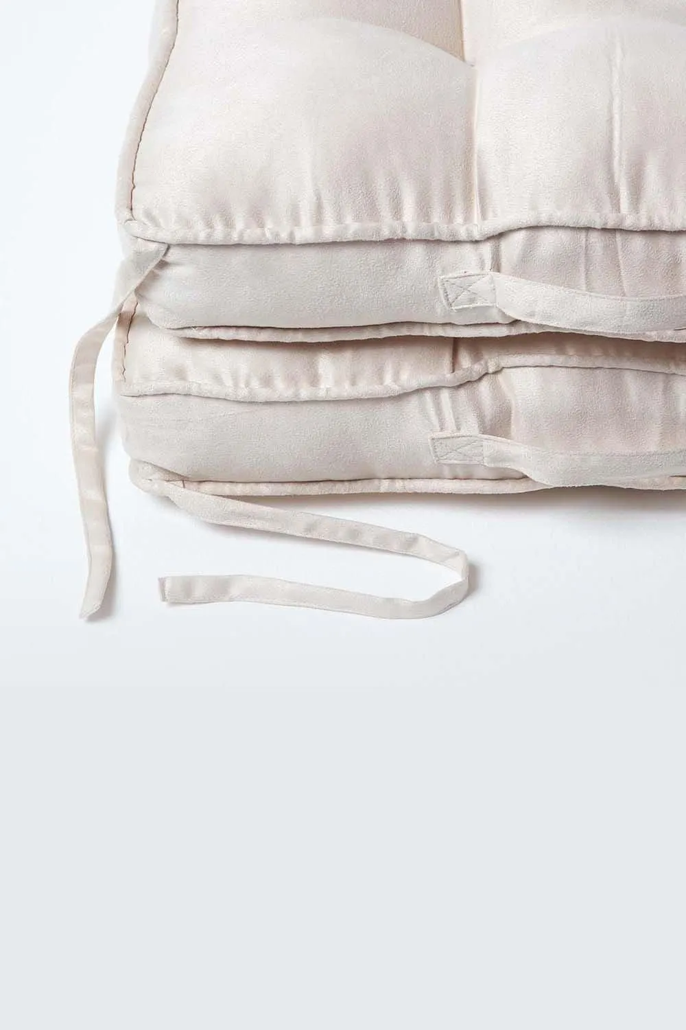 Homescapes Cream Faux Suede Travel Support Booster Cushion 4