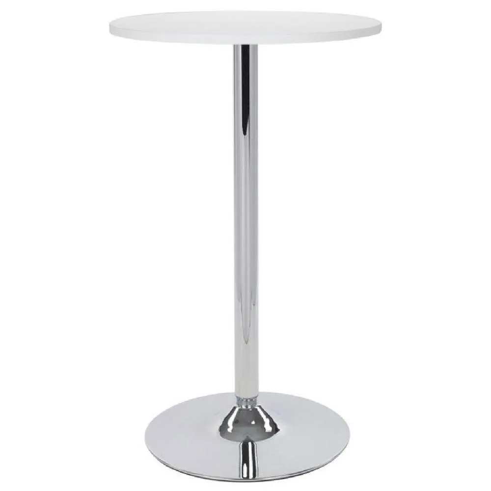 netfurniture Horizon Poseur Table Round White Wood