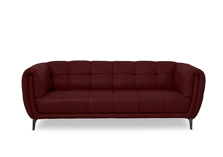 Sienna Leather 3 Seater Sofa - Montana Ruby