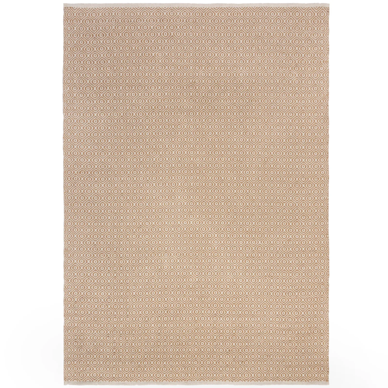 Diamond Weave Rug Cream and Brown