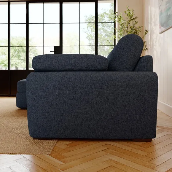 Milton Soft Chenille Corner Chaise Sofa 3