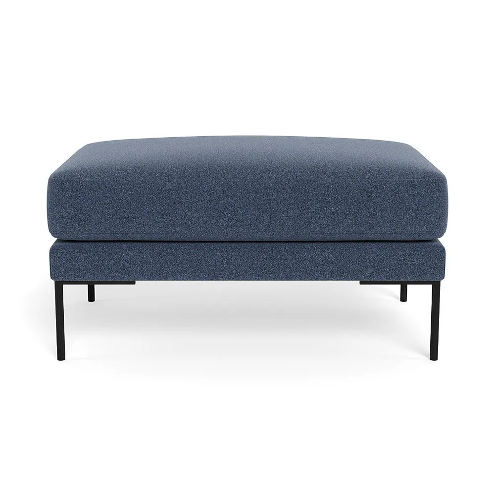 Heal's Torrington Ottoman Boucle Indigo Black Feet 1