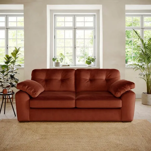 Milton Matte Velvet 3 Seater Sofa