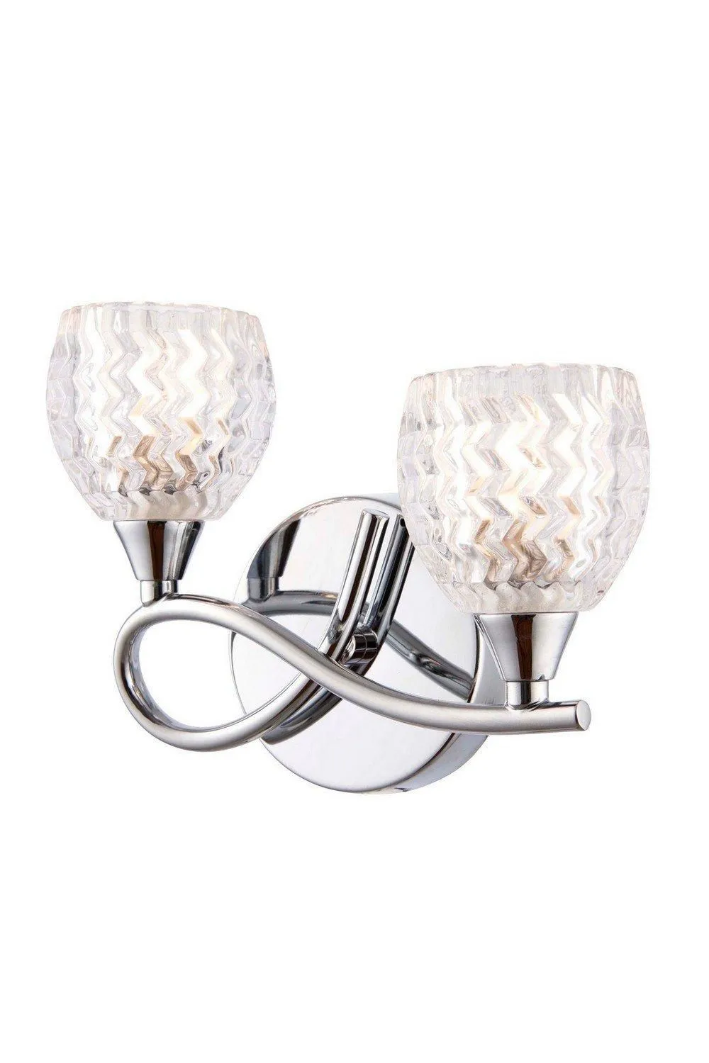 Netlighting Boyer 2 Light Indoor Wall Light Chrome G9 in Grey
