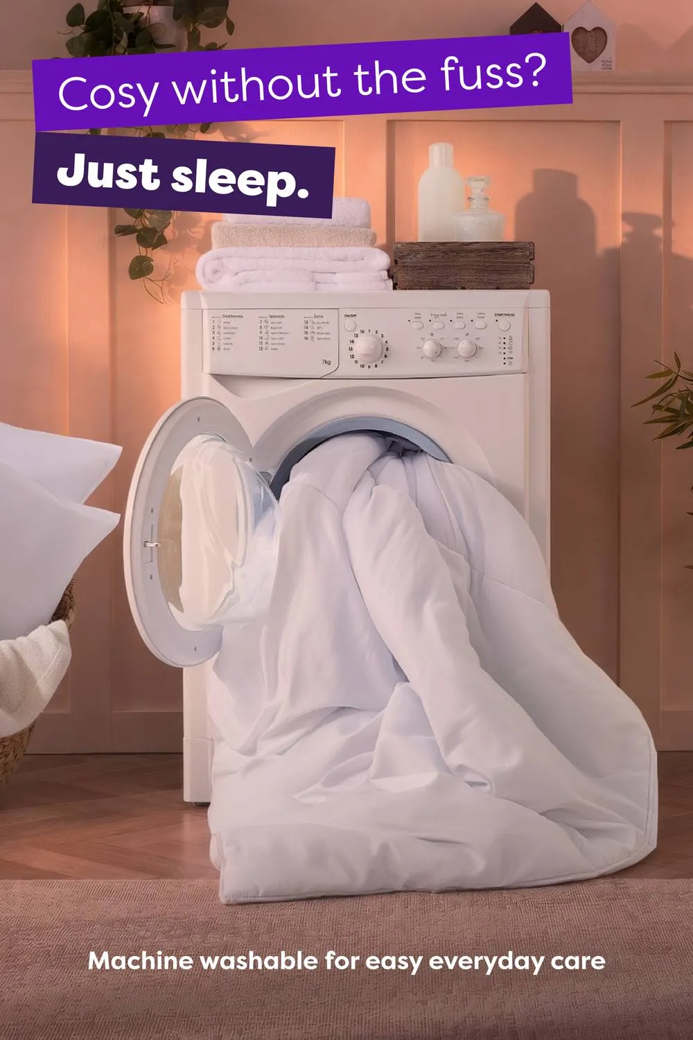 Slumberdown Just Sleep 13.5 Tog Winter Duvet in White 6