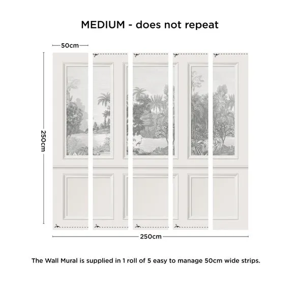 Vintage Tropical Panelled Wall Mural 4