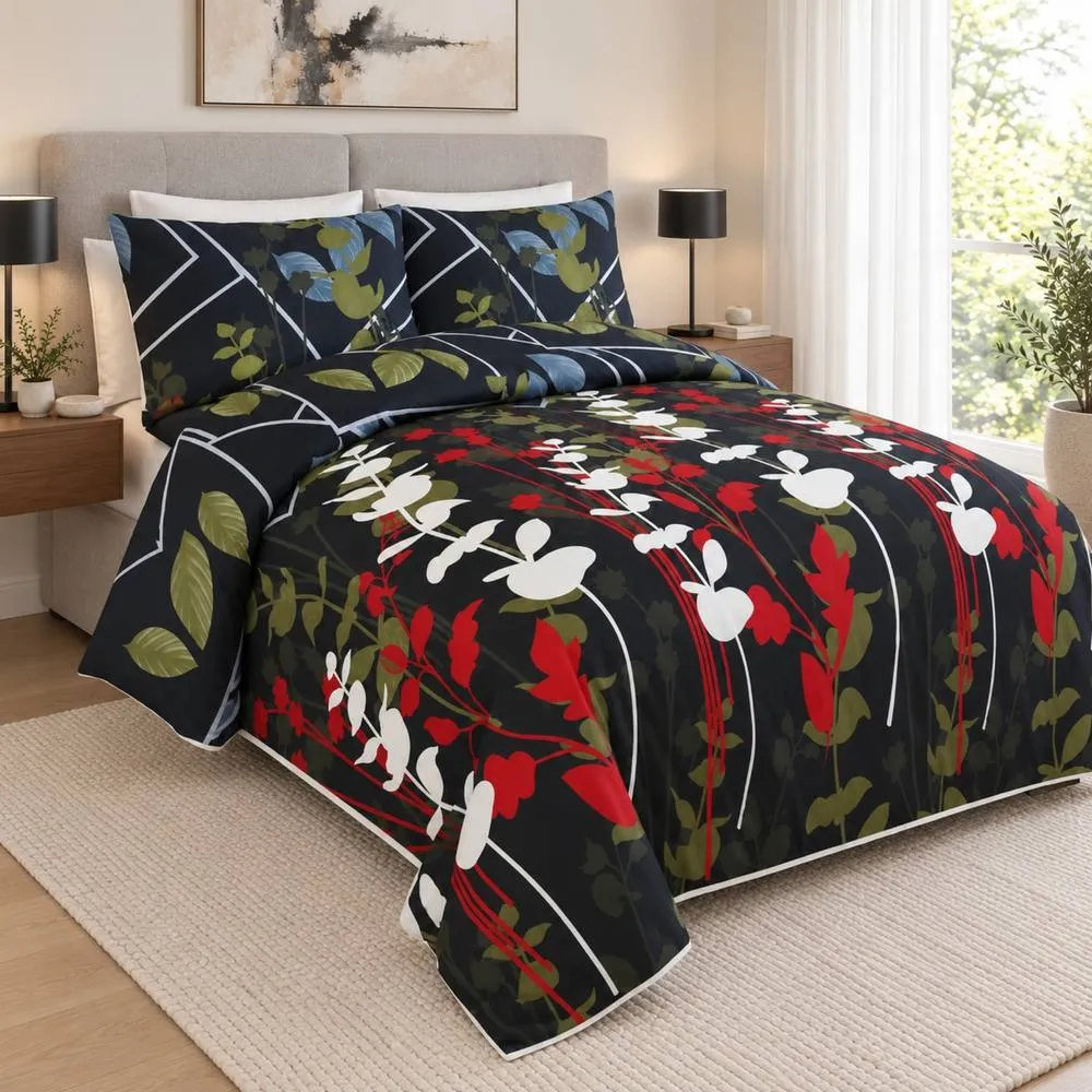 Smart Living Luxury Romorus Printed Duvet Cover & Pillowcase Set 4