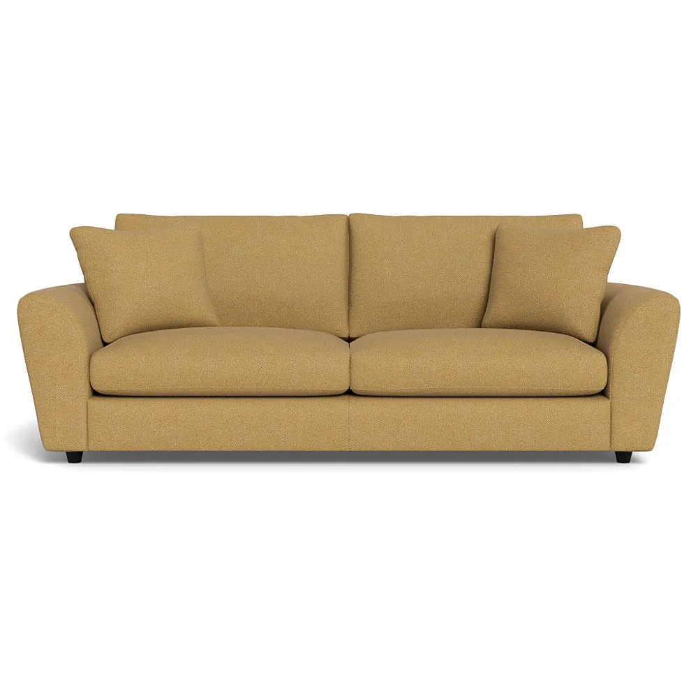 Heal's Snooze 5 Seater Sofa Boucle Tweed Citrine Black Feet 1