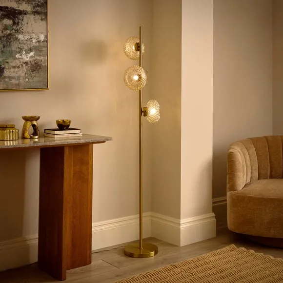 Silas Embossed 3 Light Floor Lamp 2