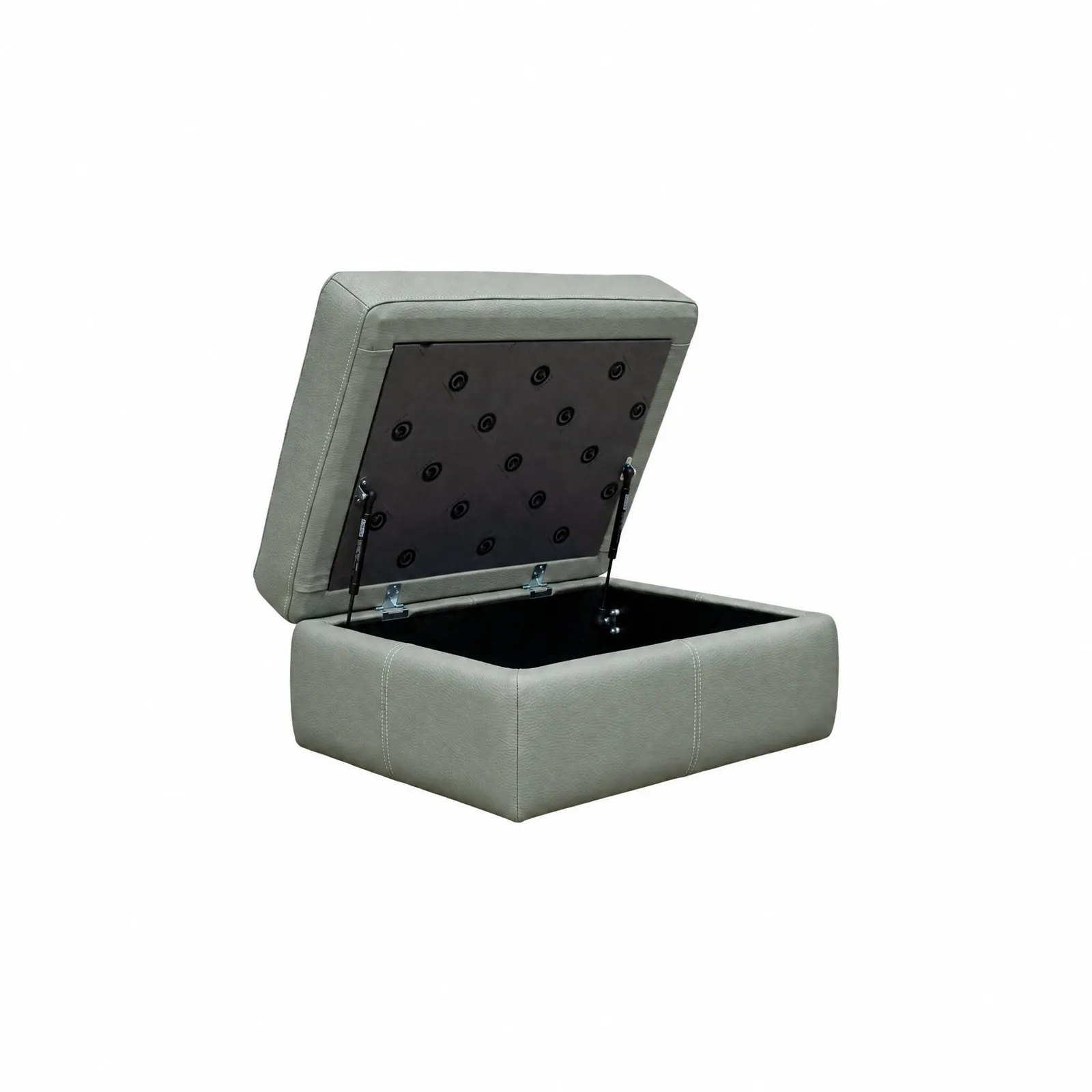 G Plan Seattle Storage Footstool - Show Wood Leather | Barker & Stonehouse 2