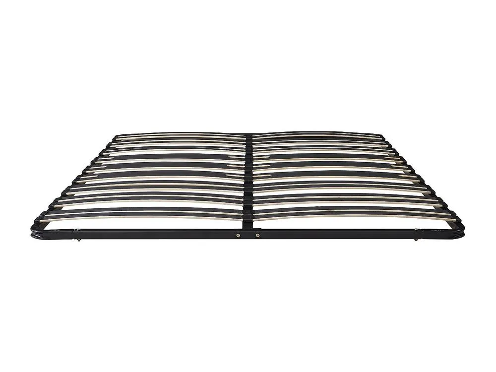 Vente-unique Slatted Frame Bed Base To Assemble 140 X 190 Cm - 2 X 15 Slats - 3 in Black
