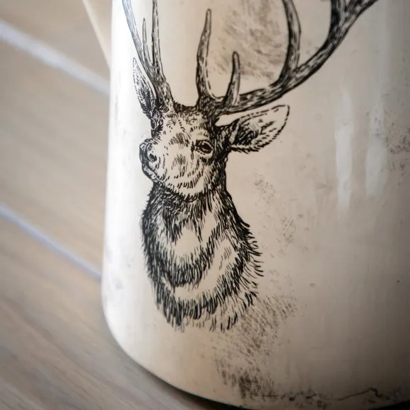 Gallery Direct Stag Pitcher Vase Large Distressed 230x195x295mm, White 2