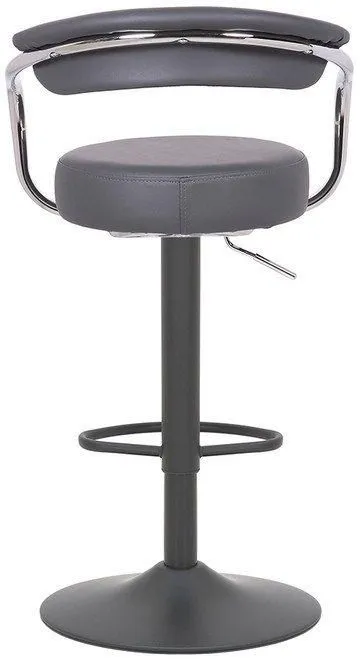 netfurniture Lazio Matt Black Bar Stool Charcoal 2