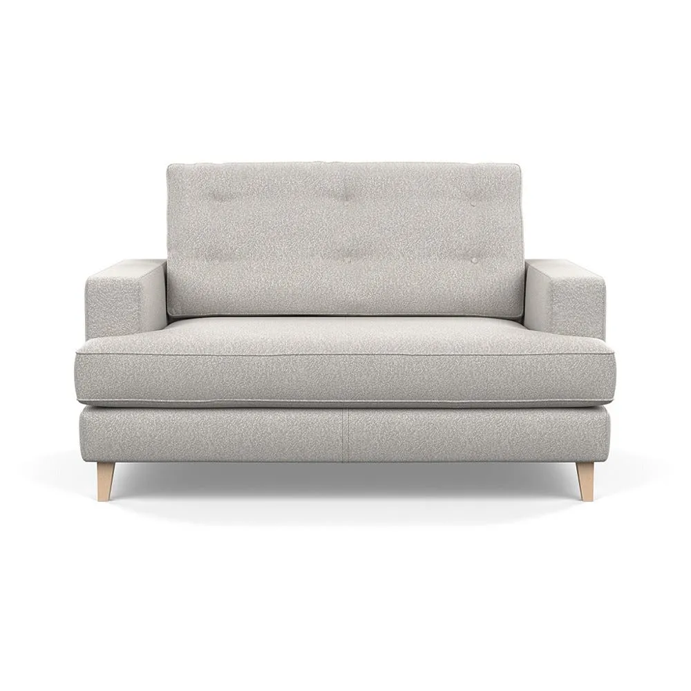 Heal's Mistral Loveseat Chunky Boucle Ecru Natural Feet 1