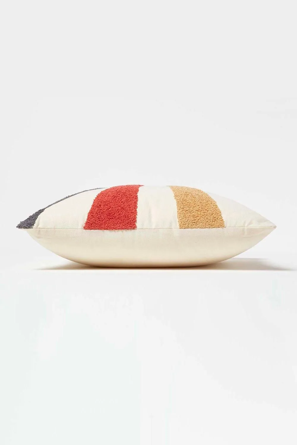 Homescapes Orange & Yellow Sunshine Tufted Cotton Cushion 4