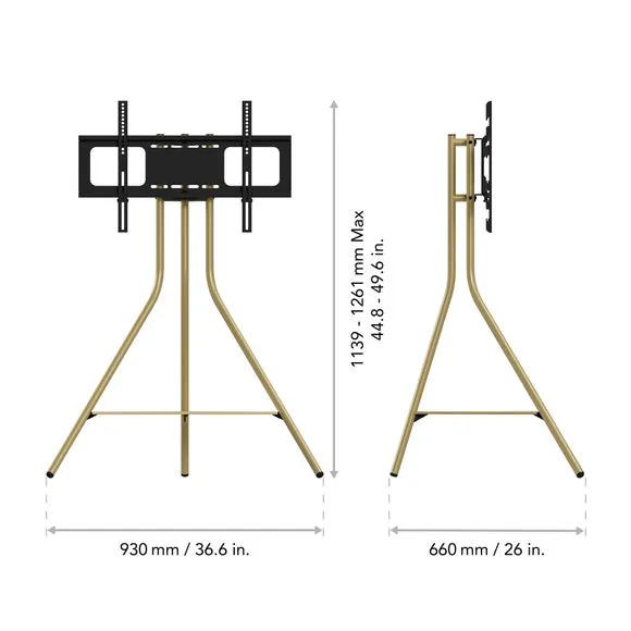 AVF Tiga Freestanding Metal Tripod TV Stand for TVs up to 65" 6