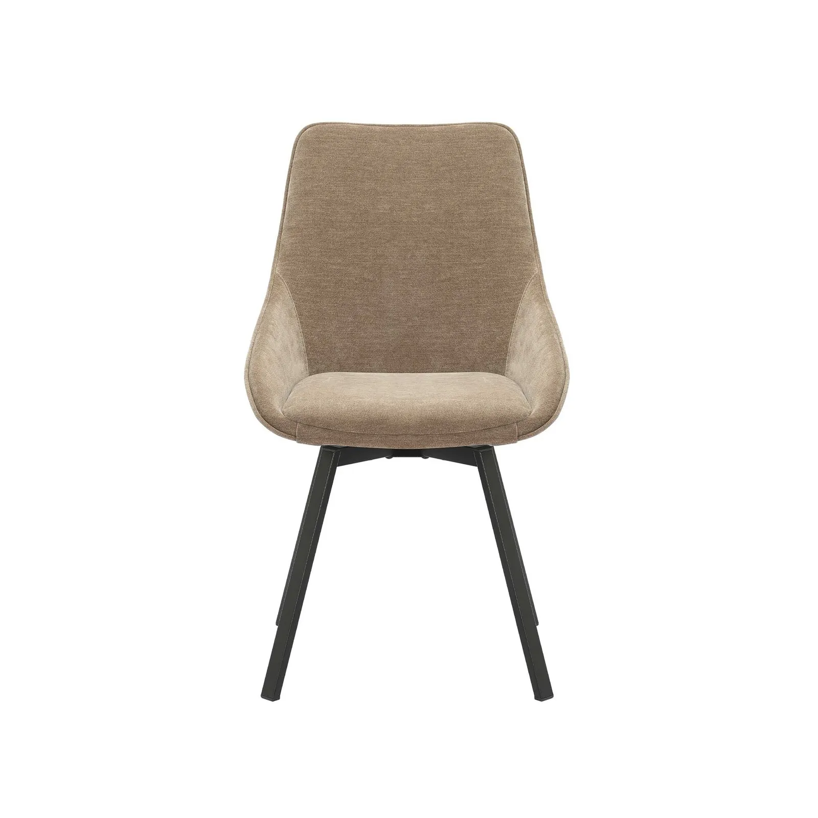 Beckton Dining Chair With 360 Swivel, Brown Fabric | Barker & Stonehouse 2