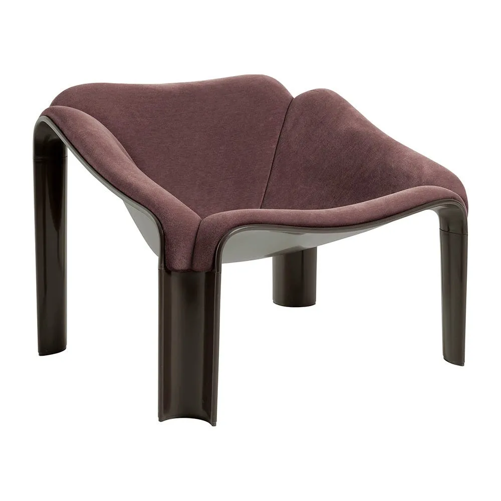 Gubi F300 Lounge Chair Dedar Alpaca Alto 015 Lavender Mole Base 2