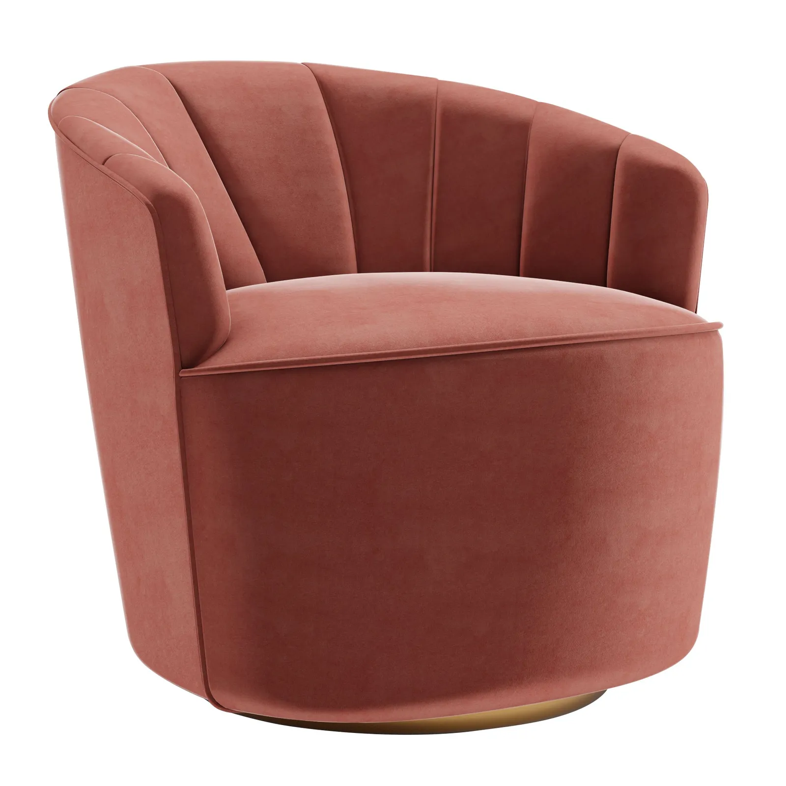 Matilda Velvet Swivel Chair Pink