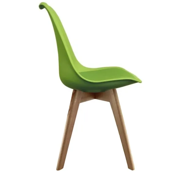 Fusion Living Soho Plastic Dining Chair with Squared Legs 4
