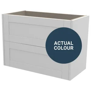 Duarti By Calypso Highwood 800mm Slimline 2 Drawer Wall Hung Vanity Unit - Twilight Blue