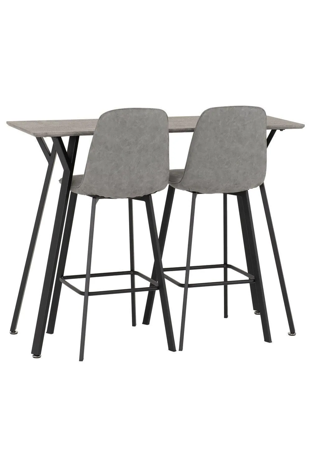 Seconique Quebec Bar Table Set in Dark Grey 2