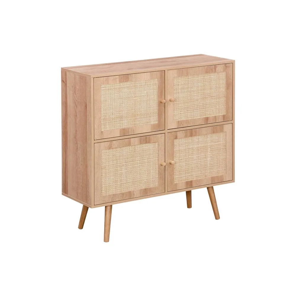 sweeek Children's 4-door chest of drawers with wood effect in Beige 2