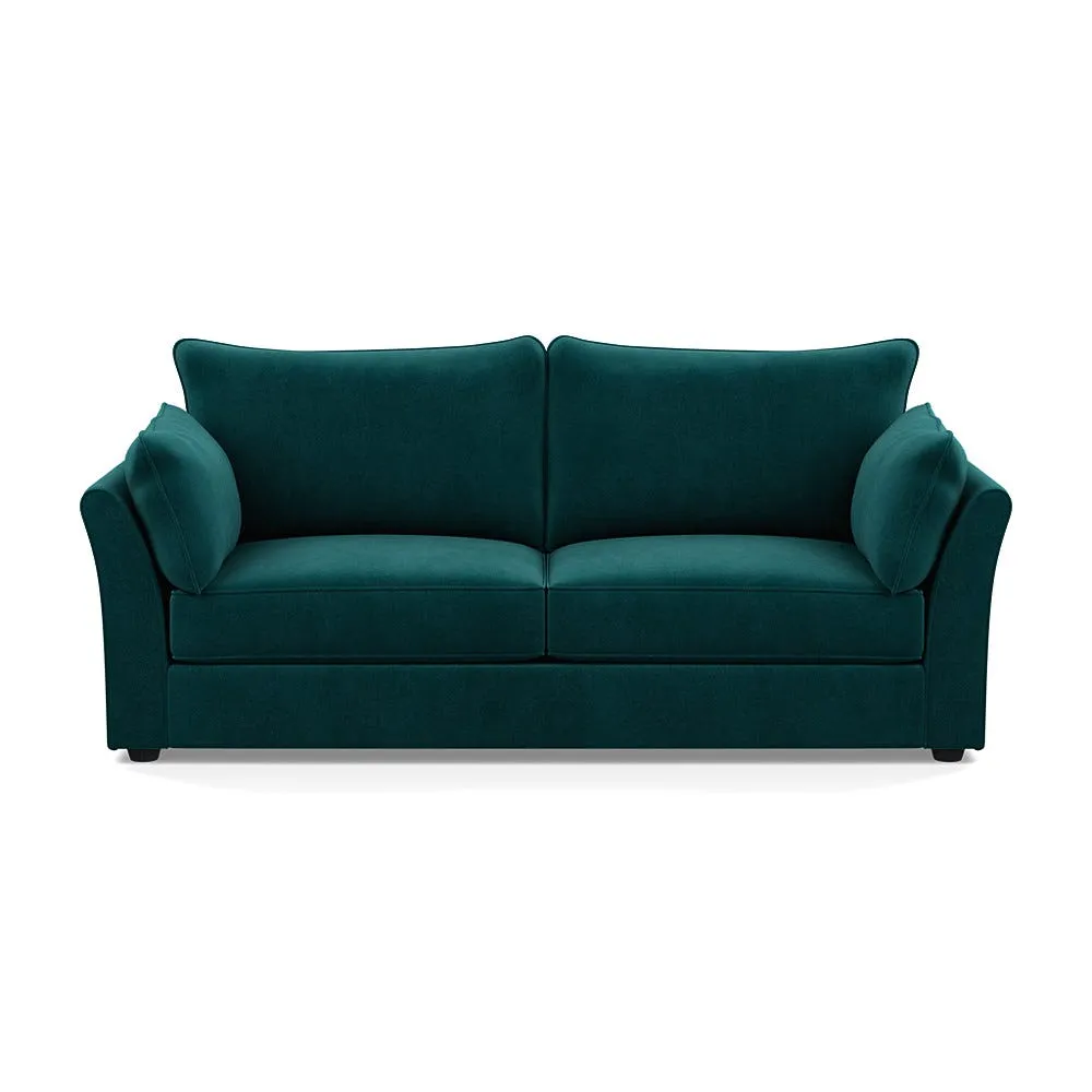 Heal's Tailor 4 Seater Sofa Smart Luxe Velvet Ocean Black Feet 1
