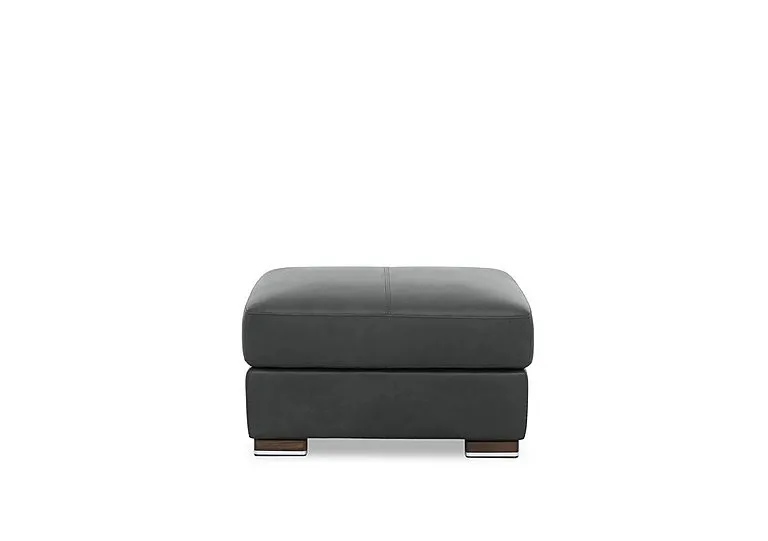 Viali Leather Footstool