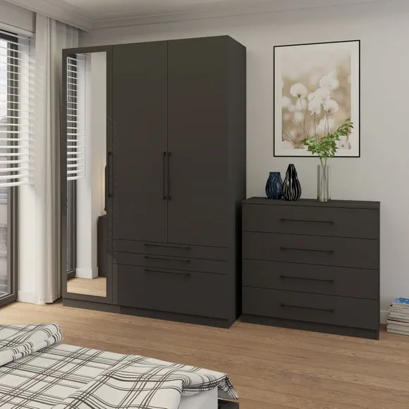 Foster Triple 3 Drawer Wardrobe 2