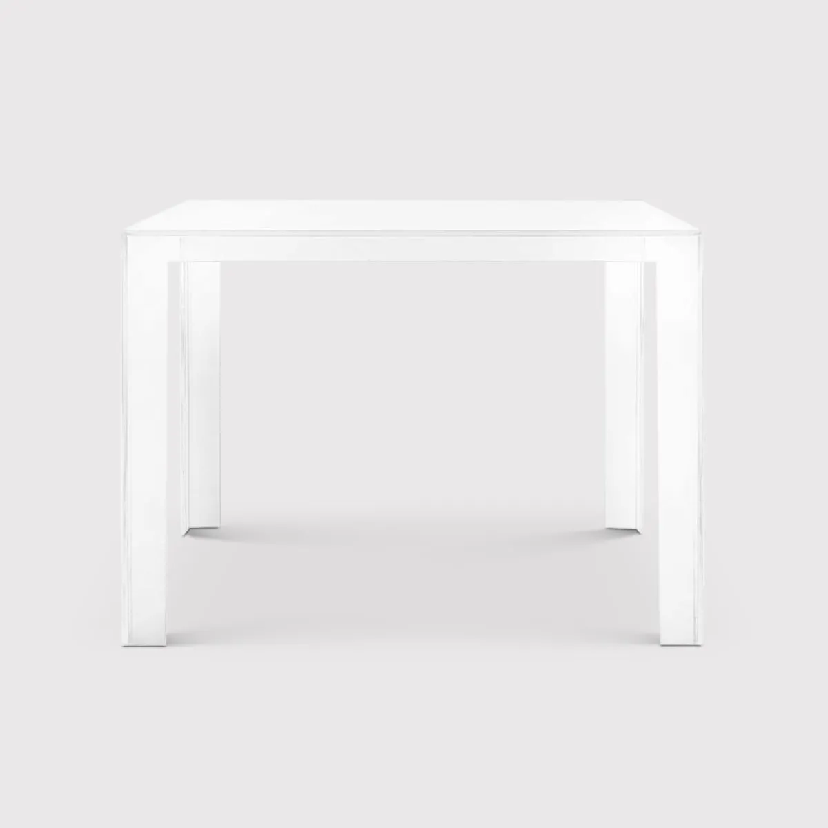 Kartell Invisible Square Dining Table 100Cm, White Metal | Barker & Stonehouse